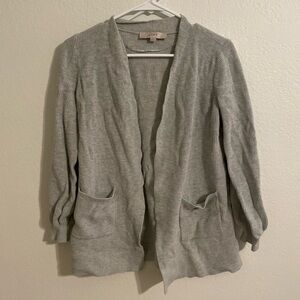 LOFT-Light Gray Cardigan-Size Extra Small